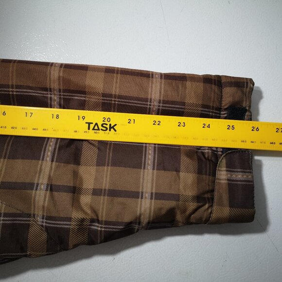 Capsize Men's Size Large Tan & Brown Plaid Lined Hooded Jacket - Picture 13 of 14